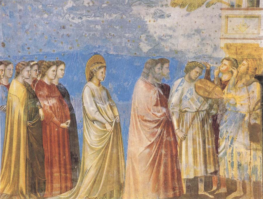 GIOTTO di Bondone The Marriage Procession of the Virgin